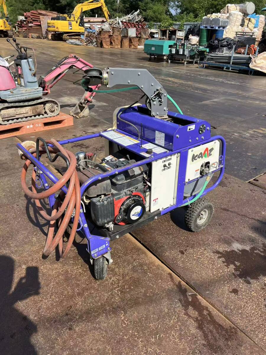 動画あり 秋田発 カーツ SXC4010DC3 自走式動噴 ガソリンGM182 6馬力 セラミックSX401 4.9Mpa リモコン付き 吸水 余水ホース付き 10mm130m 拍卖