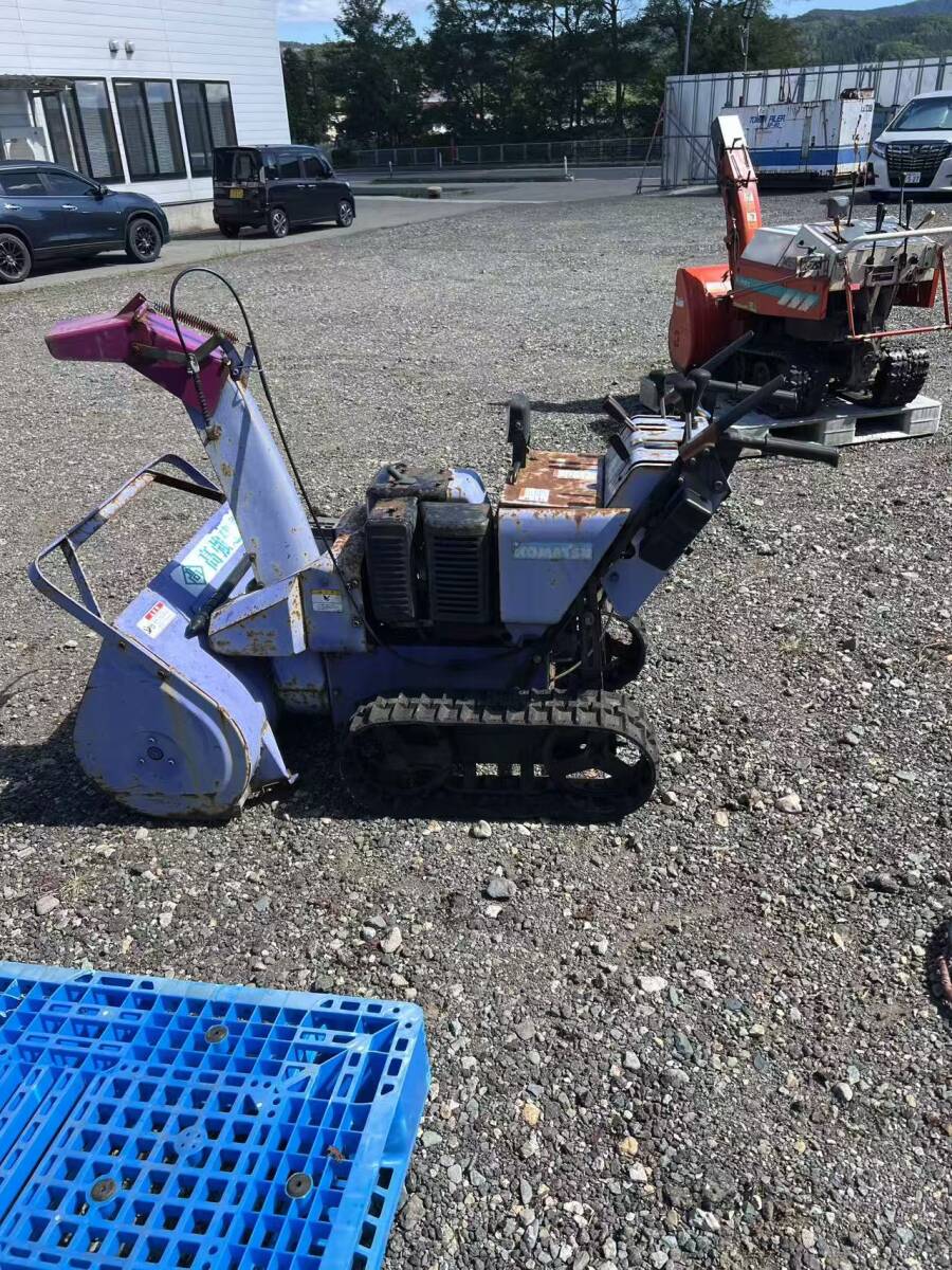 動画あり 秋田発 コマツ除雪機  KSS8SD-5 ガソリンエンジン 7MN1 8馬力 セル付き 始動OK ジャンク品拍卖