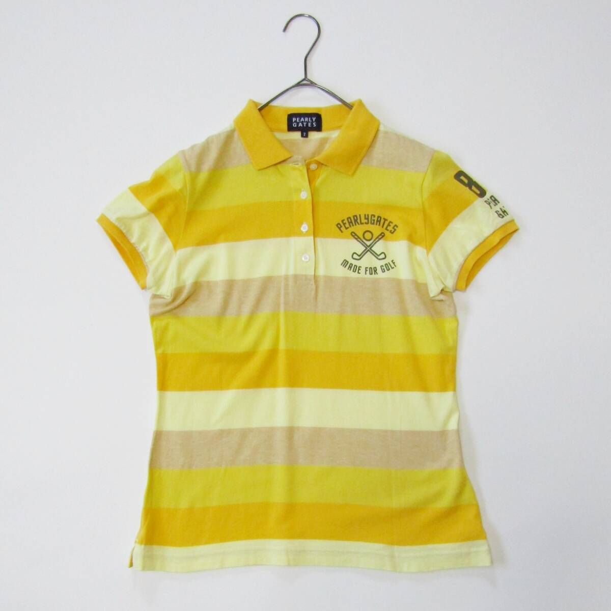PEARLY GATES パーリーゲイツ ゴルフポロシャツ イエロー サイズ2拍卖