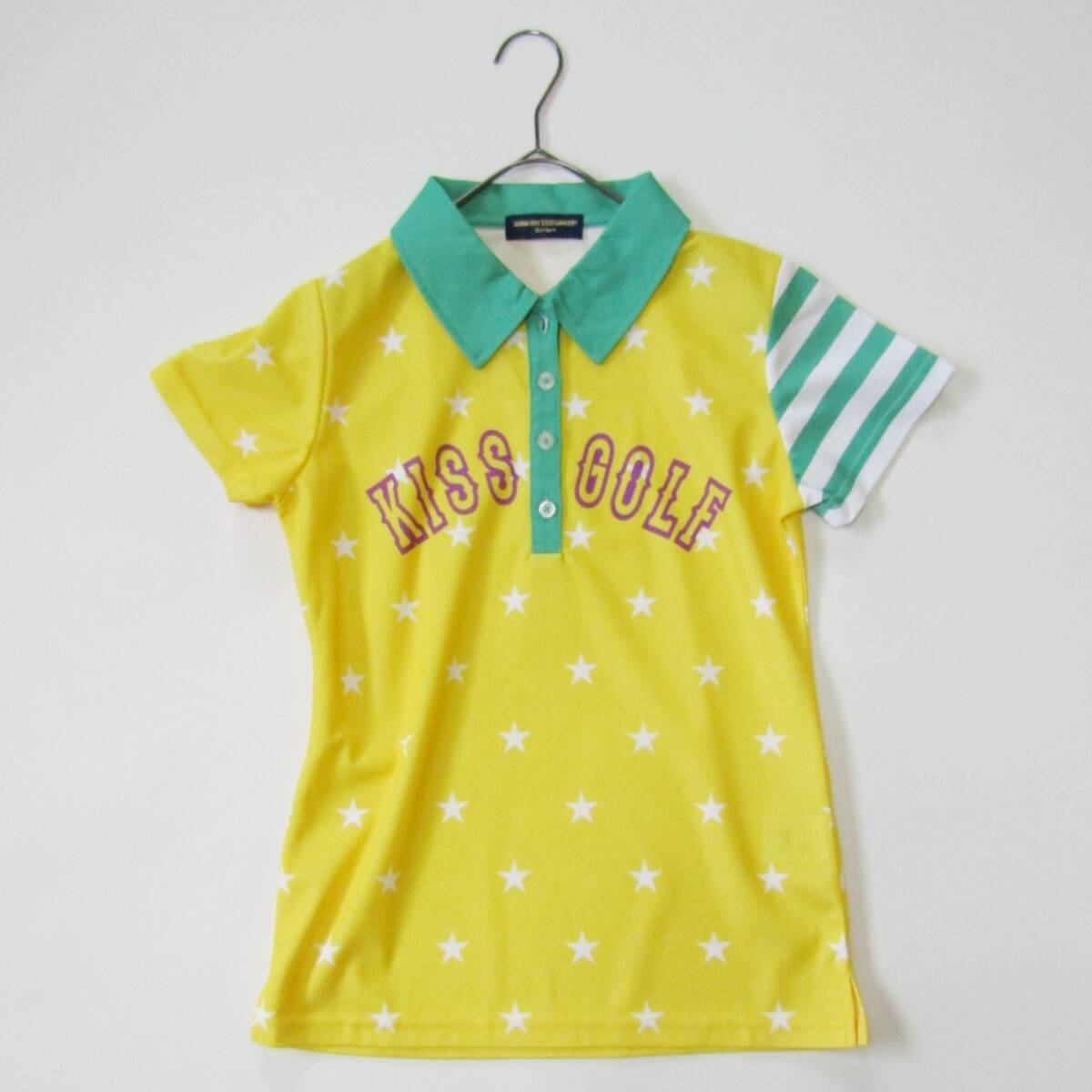 KISS ON THE GREEN キスオンザグリーン レディースゴルフメッシュポロシャツ サイズ2拍卖