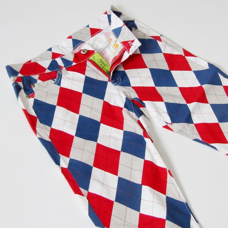 LOUDMOUTH ラウドマウス レディースダイヤ柄ゴルフパンツ US2サイズ拍卖