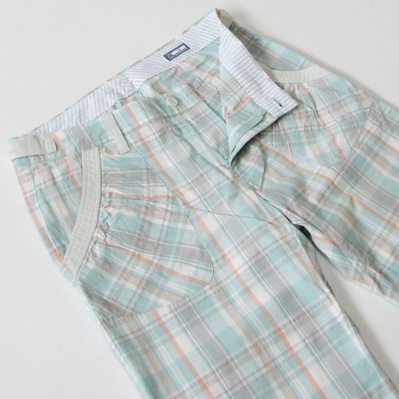 ZOY ゾーイ レディースチェック柄ゴルフハーフパンツ サイズ38拍卖