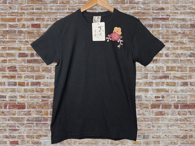 黒 Lサイズ 3960円 花波兎 むかしむかし 半袖Tシャツ 綿100% 拍卖