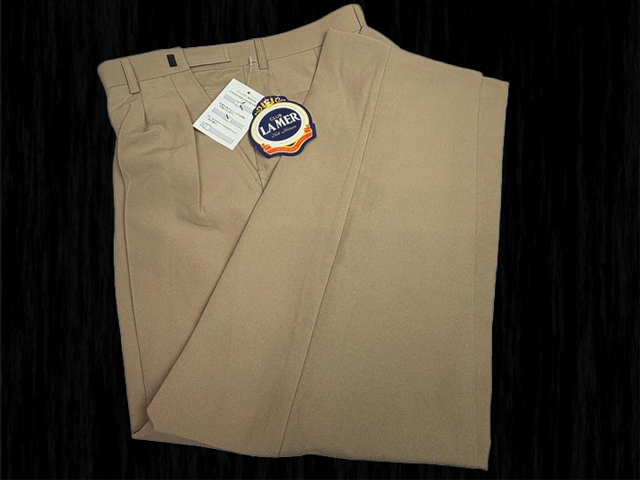 41268-1-nb499 ウエスト80-86cm 股下71cm CLUB LAMER アジャスター付スラックス 拍卖