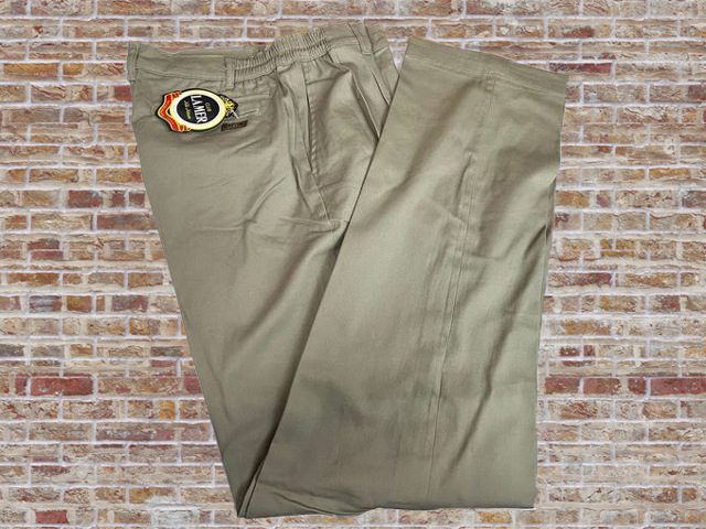 40627-3-nb364 ウエスト90-96 股下90cm CLUB LA MER 脇シャーリングチノパンツ クラブ・ラメール ストレッチ拍卖