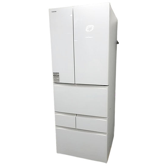 D6607YO ■0610冷凍冷蔵庫 551L フレンチドア 6ドア 東芝 GR-W550FH(EW) 25年製 野菜室がまんなか家電拍卖