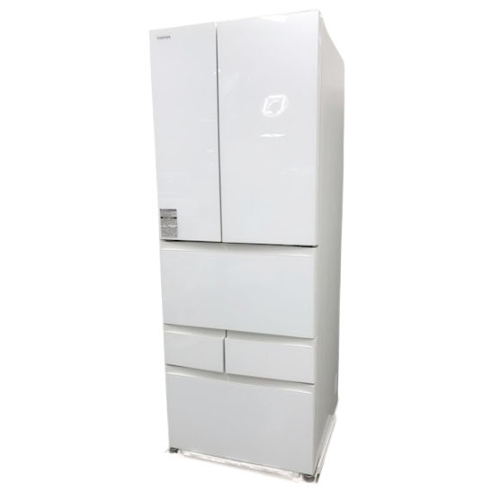 D7345YO ■0729【美品】冷凍冷蔵庫 551L フレンチドア 6ドア 東芝 GR-W550FH(EW) 24年製 野菜室がまんなか家電拍卖