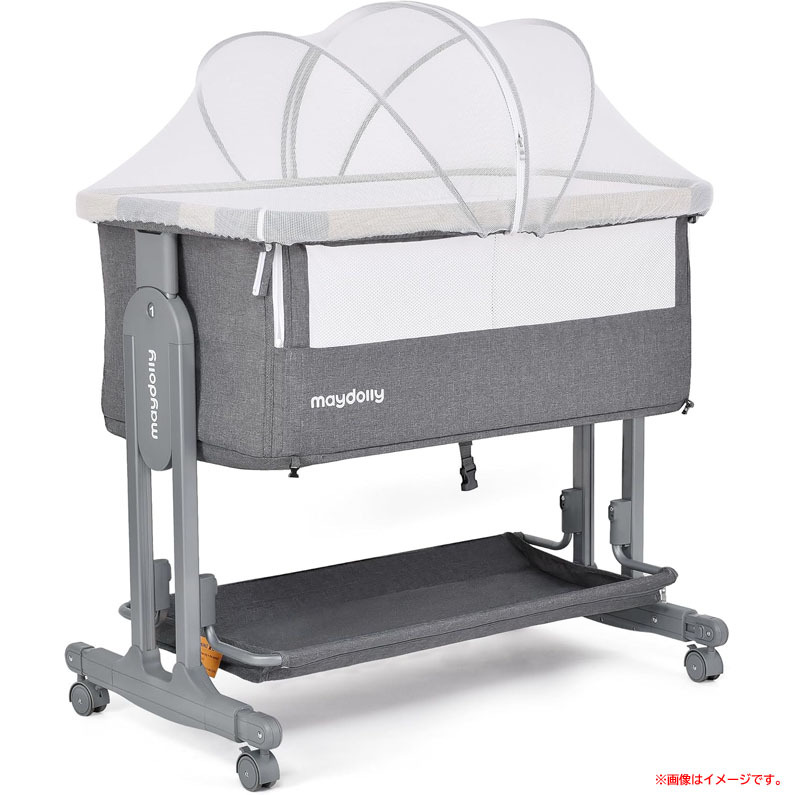 D6201YO ◆0910_3凹【アウトレット品】ベビーベッド 添い寝 ゆりかご Maydolly T-706B 7段高さ調整未使用 ベビー寝具拍卖