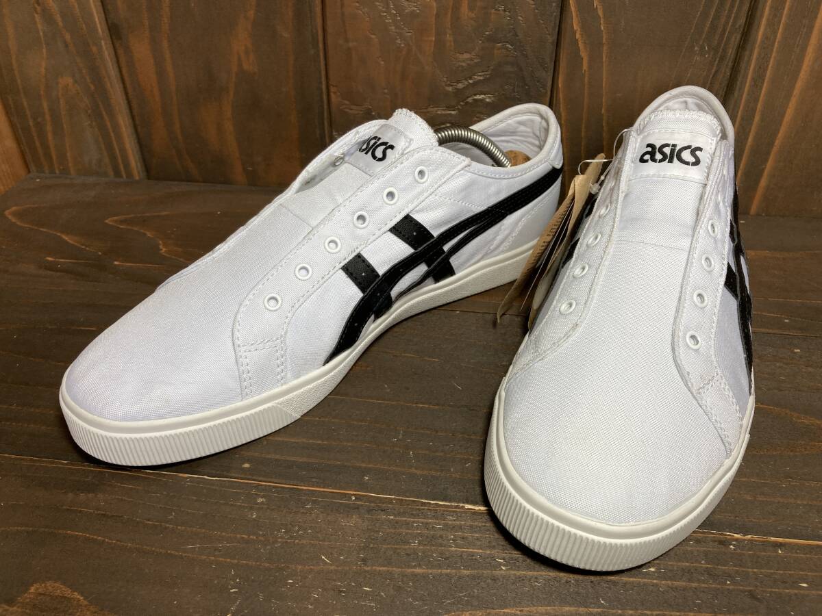 ★アシックス ASICS クラシック Classic CT SLIP ON スリッポン 白×黒 27.5cm 未使用品 検 ファブレ ジャパン ゲル GEL オニツカタイガー 拍卖