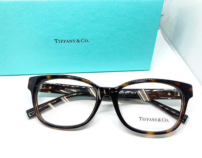 TIFFANY &Co. ティファニー 正規品 メガネフレーム TF2270BF-8015 53□ ハバナ 茶 ティファニーブルー新品 アジアンフィット レンズ交換可拍卖
