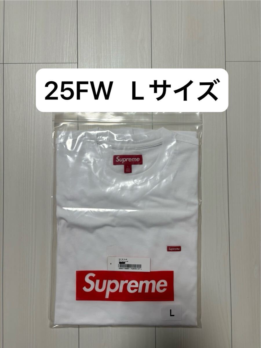 L 未開封 Supreme Small Box Logo Tee #A White Large シュプリーム スモール ボックス ロゴ ボックスロゴ 半袖 Tシャツ ホワイト 白 25FW拍卖