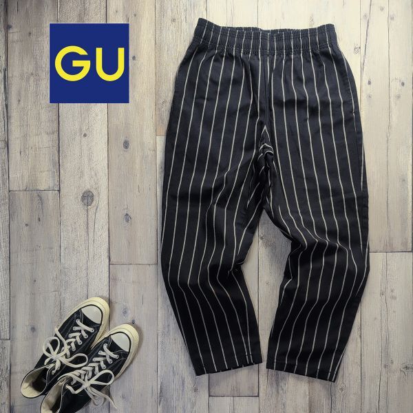 ☆GU ジーユー☆ストライプ イージー シェフパンツ size【M】 S2593拍卖