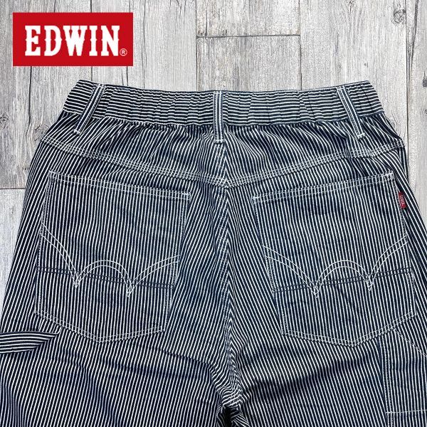 ☆EDWIN エドウィン☆NO GEV076 ヒッコリー ストライプ イージー ペインターパンツ size【M】 S2621拍卖