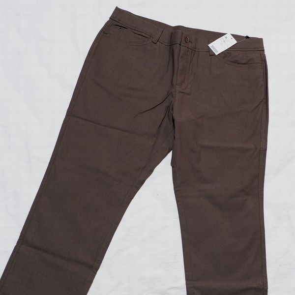 Last 遠赤外線加工 4L 股下73 裏起毛 ラク伸び美脚パンツ モカブラウン 大きいサイズ拍卖