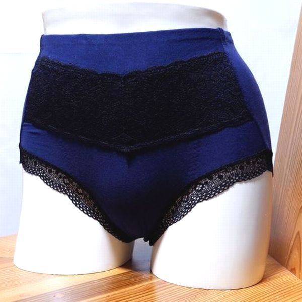 お腹すっきり M サポートガードルショーツ パワーネット ネイビー拍卖