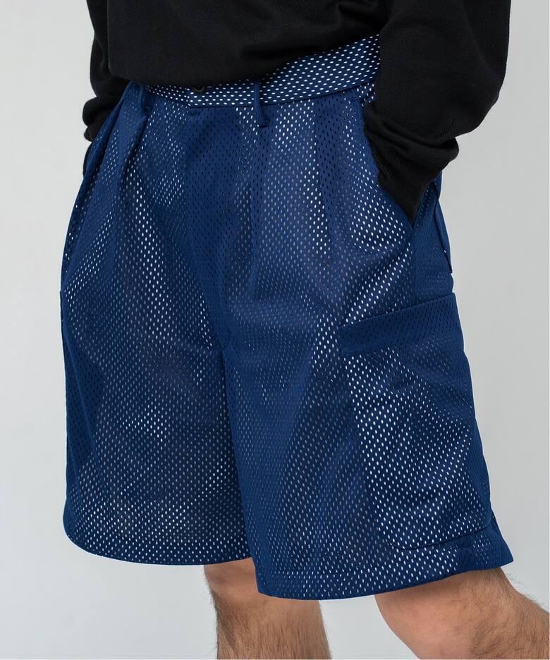 NEAT Poly Mesh Cargo Shorts ニート ポリメッシュ カーゴ ショーツ ショートパンツ 短パン ネイビー拍卖