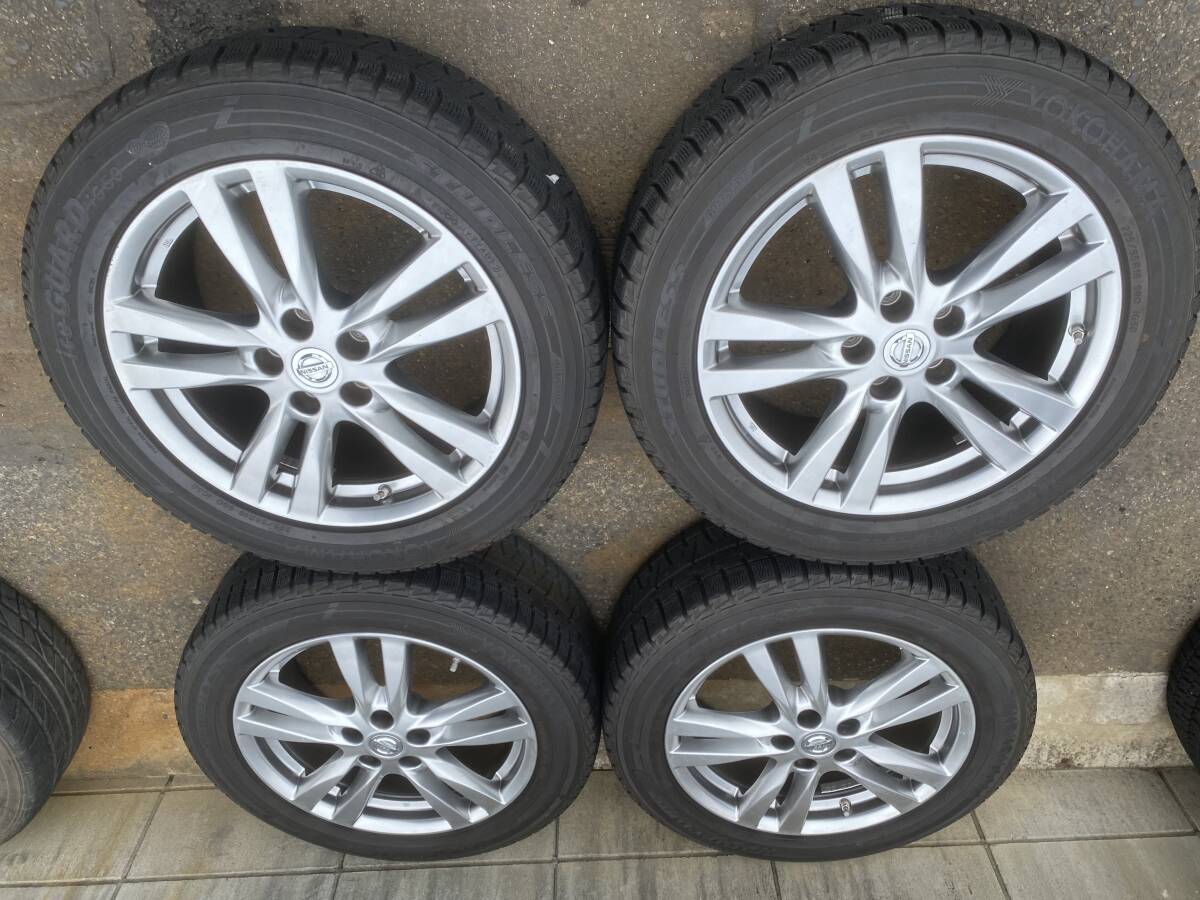 ◆AS925-3◆ENKEI製◆日産純正◆E52エルグランド◆18×7.5J+55◆5H114.3◆ヨコハマ◆IceGUARD◆225/55R18◆4本セット◆中古品◆拍卖