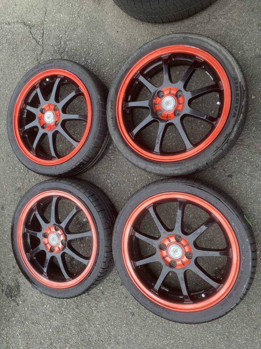 ◆AS925-5K◆BADX◆ロクサーニ◆SPORT◆アルト/コペン等◆16×5J+45◆4H100◆MINERVA◆165/45R16◆4本セット◆中古品◆拍卖