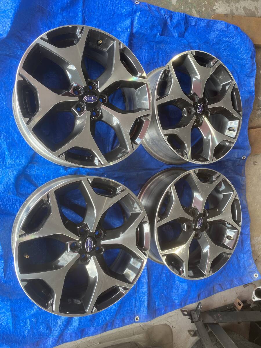 ◆A927-1K◆ENKEI製◆スバル純正◆フォレスター◆18×7J+48◆5H100◆4本セット◆中古品◆拍卖