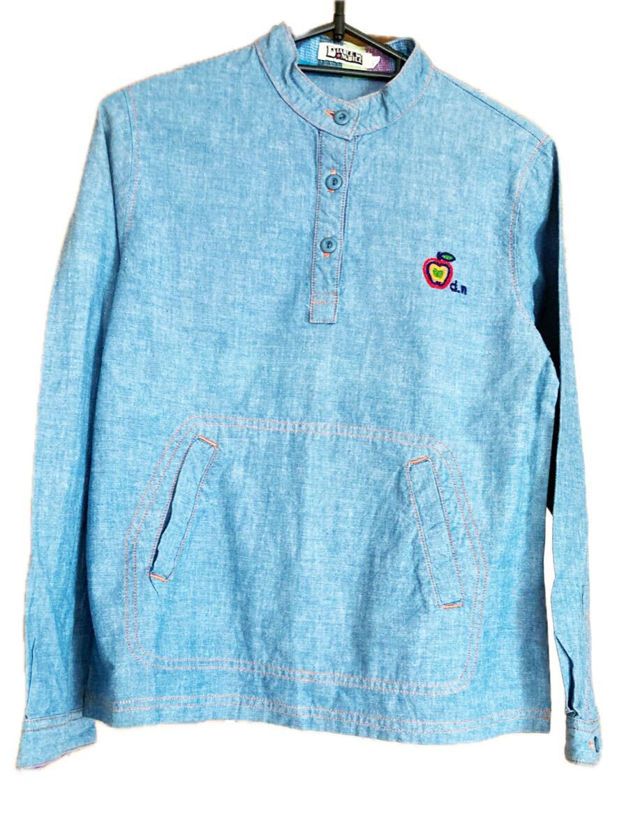 DIABLE DEブルーダンガリースタンドカラーシャツブラウス拍卖