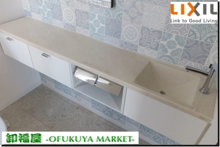 511542■LIXIL トイレカウンター W1450 人造大理石天板■展示品/取り外し品/未使用品/千葉出荷拍卖