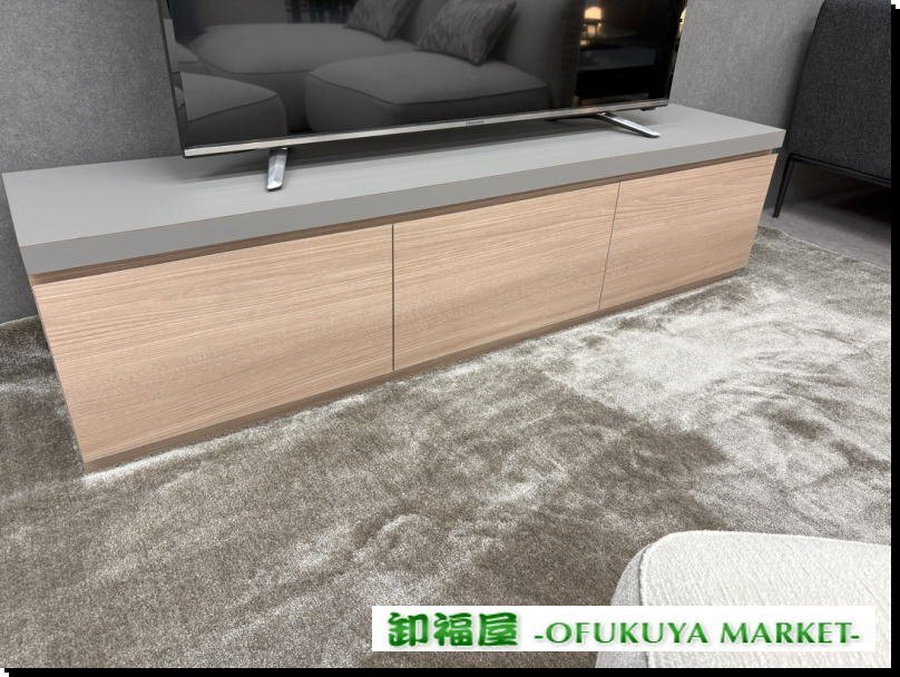 家具WD■28876■オーダーメイド TVボード W1600㎜ D350 H400■展示品拍卖