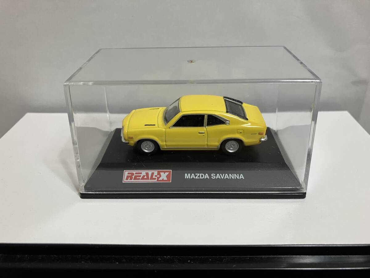 ヨーデル リアル-X 1/72ダイキャストミニカー!マツダサバンナ(初代) RX-3 イエロー拍卖