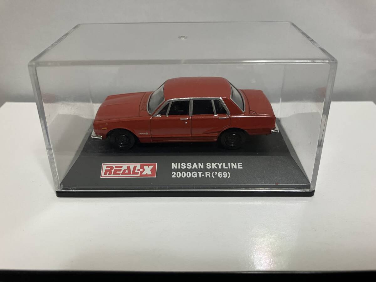 ヨーデル リアル-X 1/72ダイキャストミニカー!日産スカイライン(ハコスカ)4ドアセダン 2000GT-R 赤色拍卖