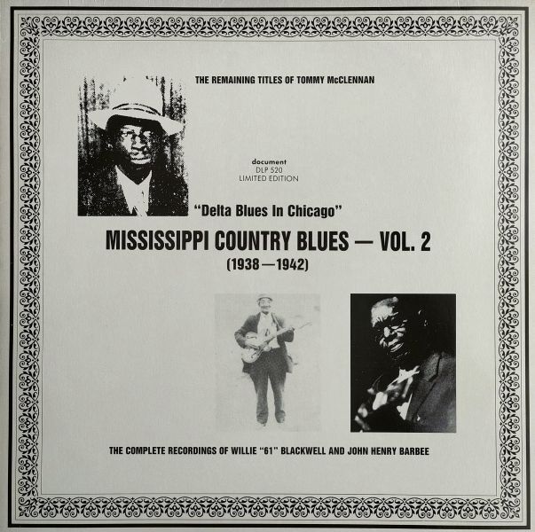 Various Blues【Austria盤 LP】Mississippi Country Blues Vol.2 (1938-1942) Delta Blues in Chicago (Document DLP 520) 1987年拍卖