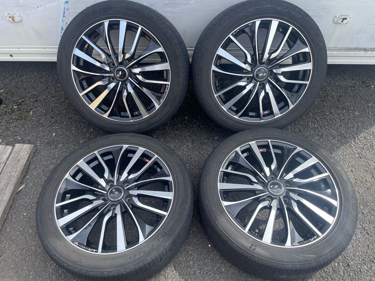 VOXY装着品 レオニスVT 1765+53 5-114.3 レグノGR-XⅡ 205/50R17 パールブラック/ミラーカット 宅配不可拍卖