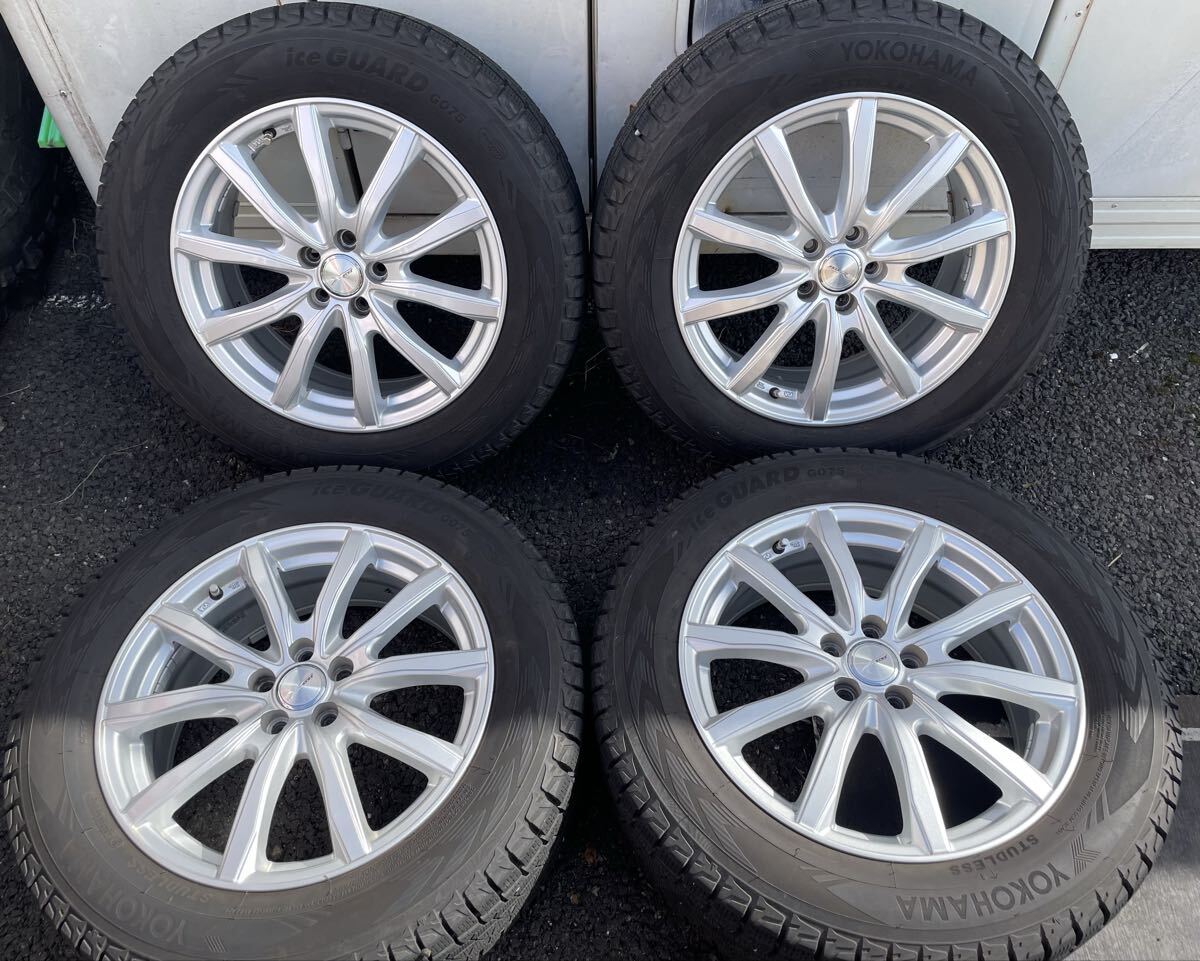 【美品バリ溝】スバルXV装着品 JOKER1770+55 5-100 iceGUARD G075 225/60R17 宅配不可拍卖