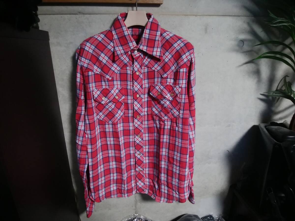 【TMT】ウエスタンチェック柄ネルシャツL (ダブルガーゼシャツ) 日本製 オリジナルモデル キムタク着 激レア 「ROCK CANDY」刺繍入り拍卖