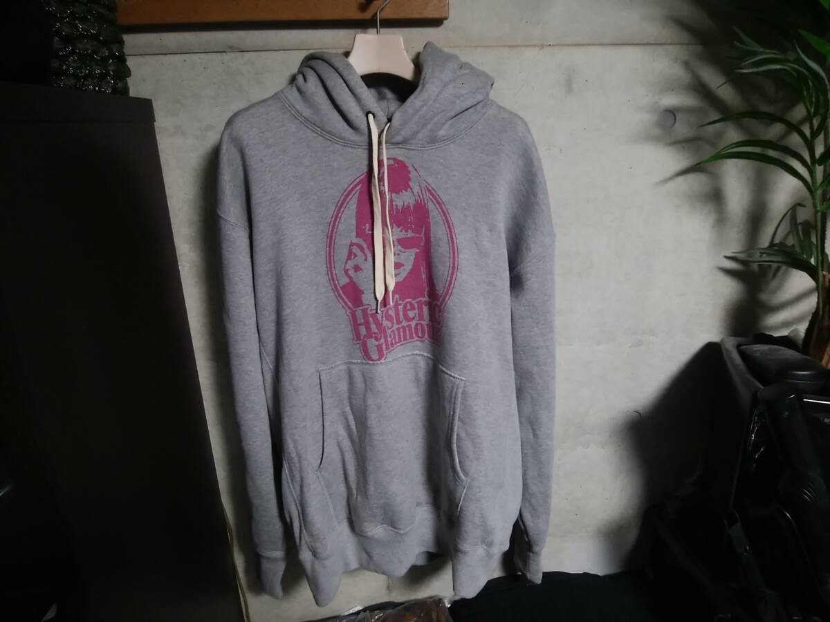 【HYSTERIC GLAMOUR ヒステリックグラマー 】スウェットパーカM 日本製 「LOOKING AT YOU パーカ」 限定 人気アイテム ガールプリント拍卖