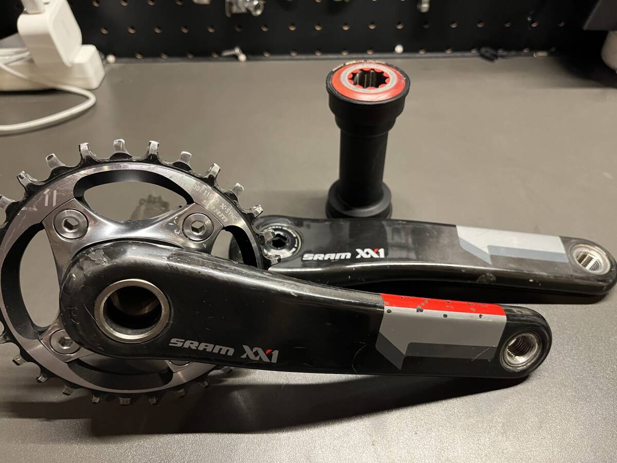 SRAM XX1 11速 カーボンクランク ノンブースト 175mm拍卖