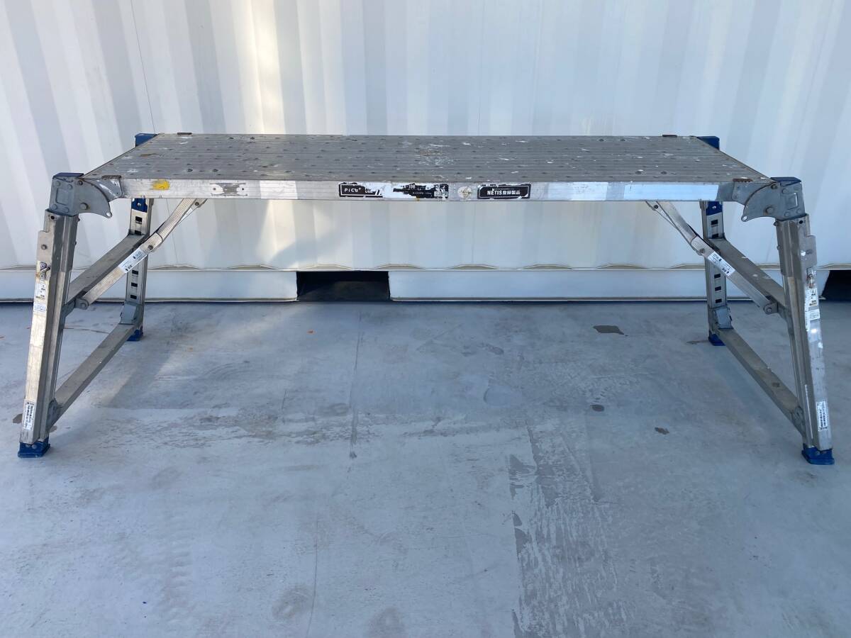 福岡発☆PICA/ピカ DXA-10B 可搬式作業台(調節可)足場台 立ち馬 脚立 建築 内装 大工 中古品拍卖
