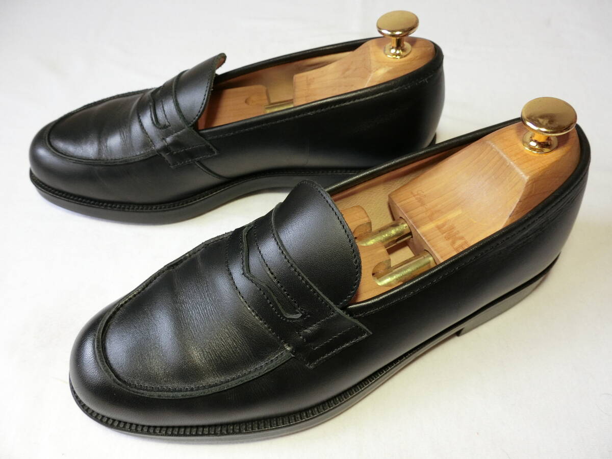 KLEMAN クレマン EU40 25㎝前後 レザーシューズ 革靴 黒 コインローファー拍卖