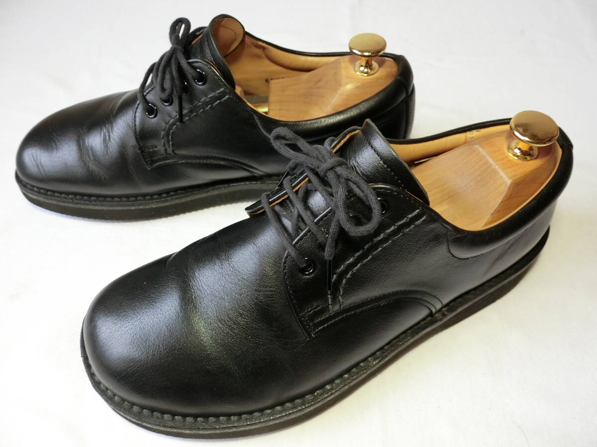 REGAL リーガル 25㎝ レザーシューズ 革靴 黒 プレーントゥ拍卖