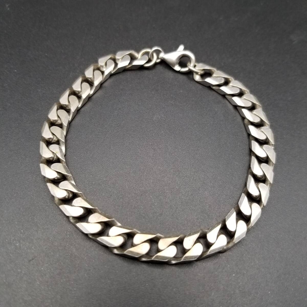シンプル 喜平チェーン 925 シルバー ヴィンテージ ブレスレット 定番 スタイリッシュ 重厚感 メンズジュエリー Y24-P拍卖