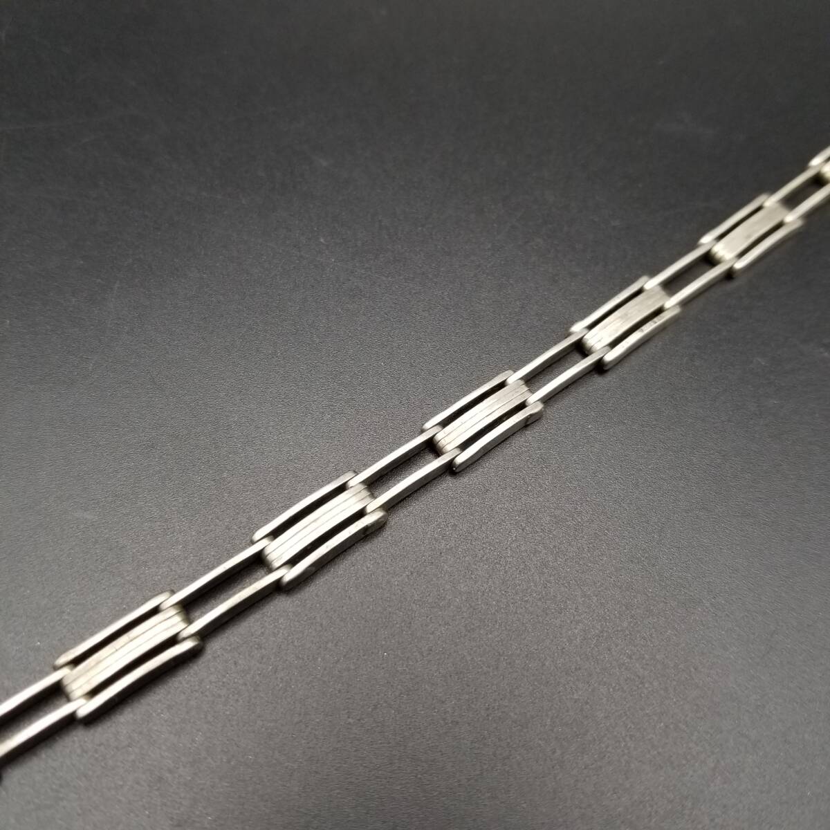 ゲートリンクチェーン 925 シルバー ヴィンテージ ブレスレット 銀 シンプル モダン ユニセックス Y24-N拍卖