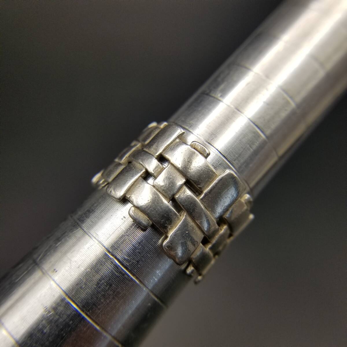 Chateau D'Argent 編込み バスケット 925シルバー ヴィンテージ バンド リング 指輪 銀 極幅広 ユニセックス スタイリッシュ 存在感 Y24-Q拍卖