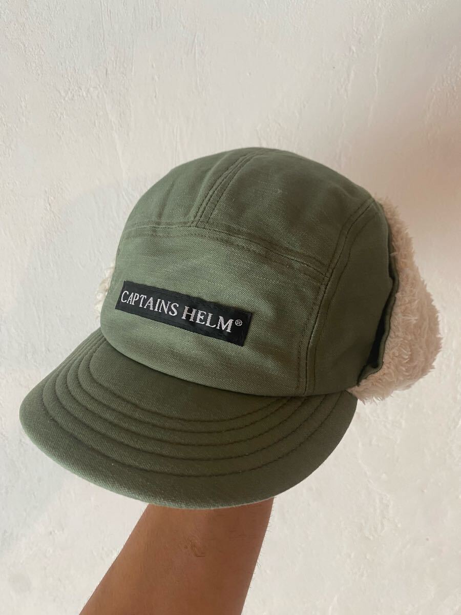 キャプテンズヘルム ウィンターキャンプ フライトキャップ オリーブ 検)ヴィンテージ USA us army リーバイスold 70s 60s y2k 大戦拍卖