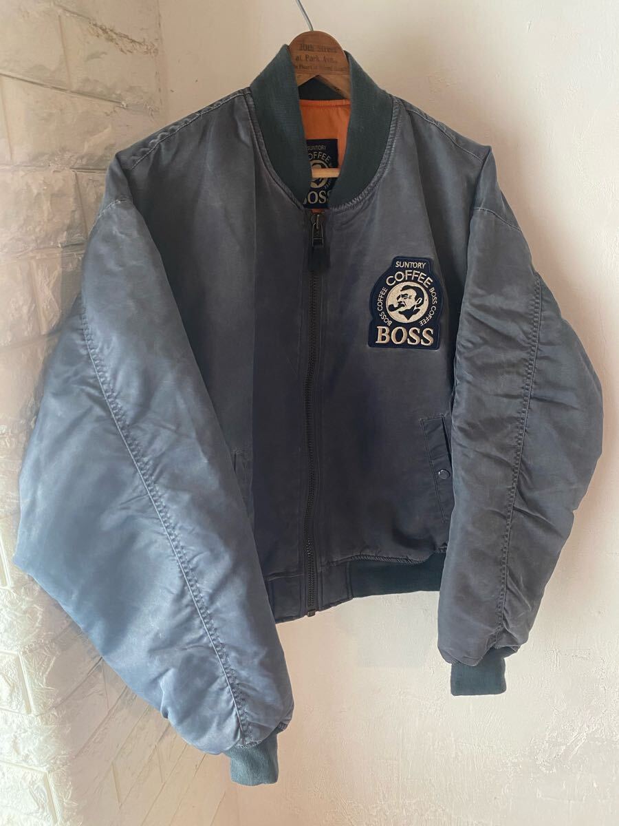 名品 90s ボスジャン ma-1 フライトジャケット グッドフェード 非売品 検)ヴィンテージ USA us army リーバイスold 70s 60s y2k 大戦拍卖