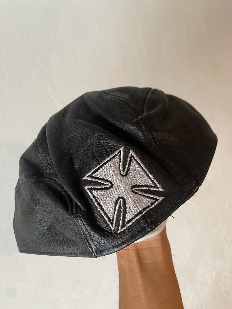 激レア 90s〜 アイアンクロス レザー ハンチング ウエストコースト ブラック 検)ヴィンテージ USA us army リーバイスold 70s 60s y2k拍卖