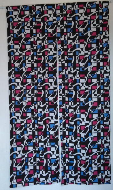 「綿100% のれん」85X150cm目の詰まった生地で透け感なしのれん【日本製】cos-9239-和柄カラフルB拍卖