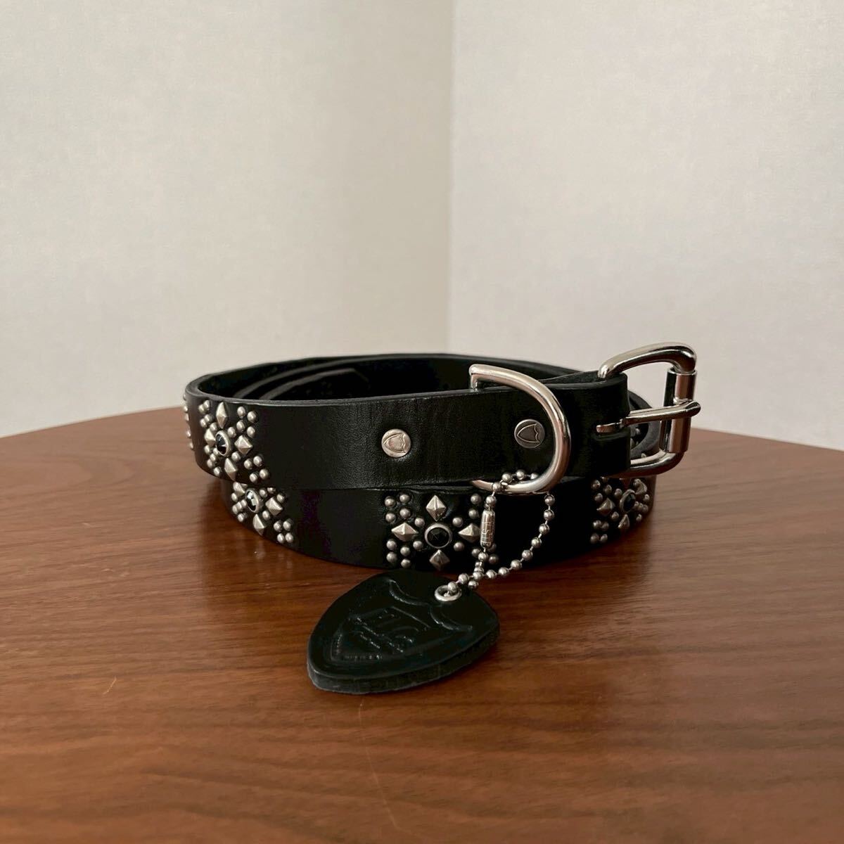 【新品未使用】完売品 FJ × HTC ナロー スタッズベルト ブラック 34拍卖