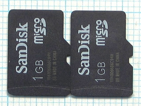 ★SanDisk microSD メモリーカード 1GB 2枚 中古★送料85円・185円拍卖