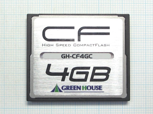 ★GREEN HOUSE コンパクトフラッシュ 4GB 中古★送料85円・185円拍卖