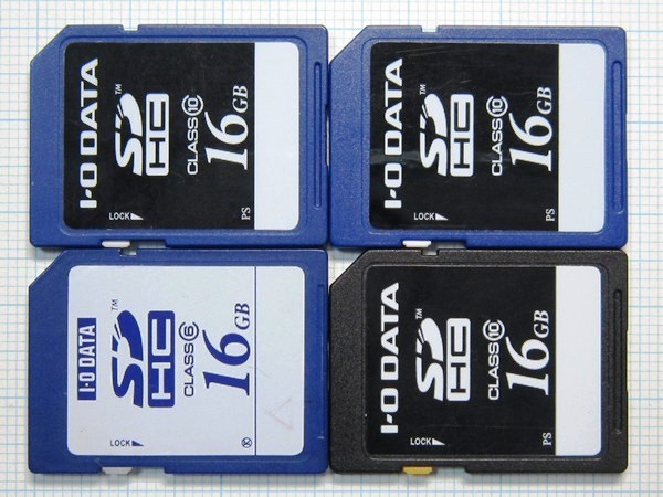 ★I・O DATA SDHCメモリーカード 16GB 4枚 中古★送料85円・185円拍卖