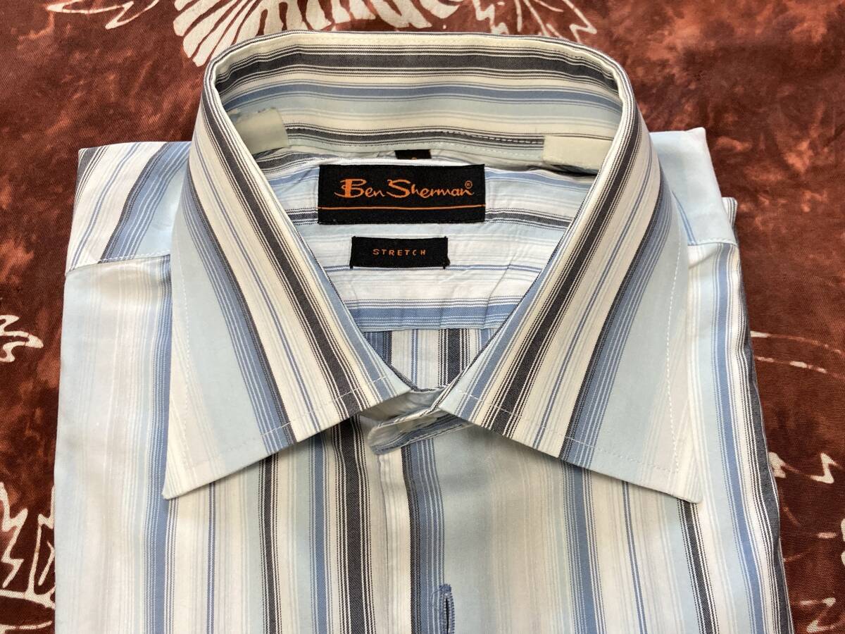 ★ben sherman ベンシャーマン 半袖シャツ 2/Mサイズ(MとLの間くらい) ストライプ柄 / モッズ MODS Ben Sherman拍卖