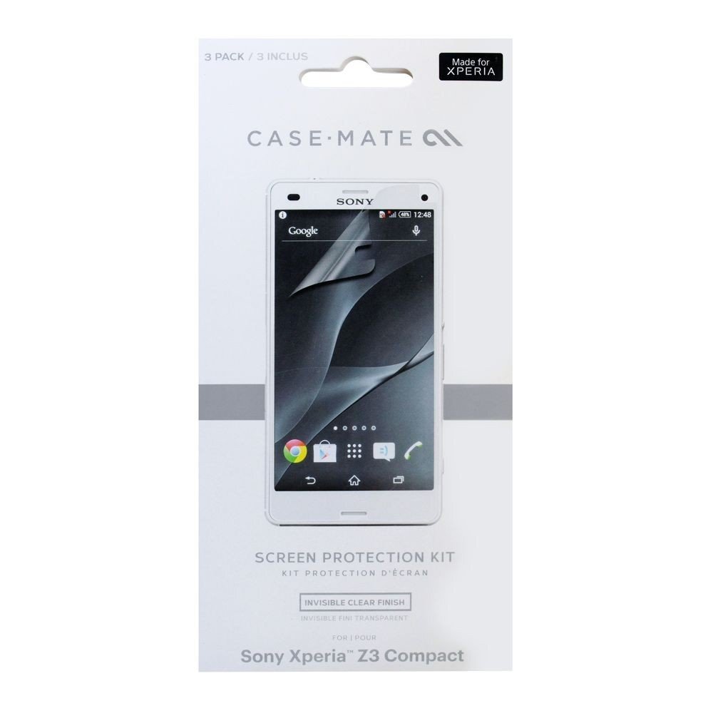 即決・送料無料)【お得な液晶保護フィルム3枚セット】Case-Mate Sony Xperia Z3 Compact SO-02G Screen Protector Clear拍卖